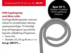 Würth PUR-Fugebagstop med åbne celler tilbud