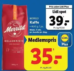Lidl Merrild Kaffe tilbud