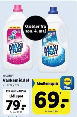 Lidl Maxitrat Vaskemiddel tilbud