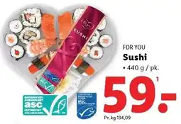 Lidl For You Sushi tilbud