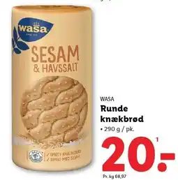 Lidl Wasa Runde knækbrød tilbud