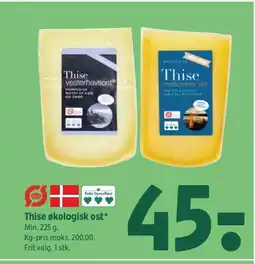 Coop 365 Thise økologisk ost* tilbud