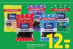 Coop 365 Evers sukkerfri bolcher eller slik* tilbud