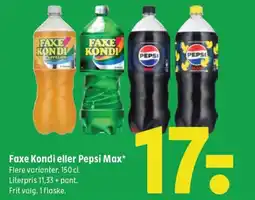 Coop 365 Faxe Kondi eller Pepsi Max tilbud