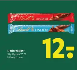 Coop 365 Lindor sticks tilbud