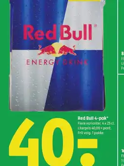 Coop 365 Red Bull 4-pak tilbud