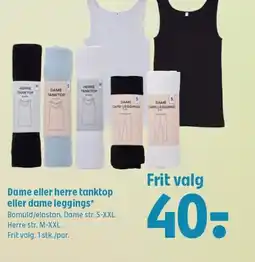 Coop 365 Dame eller herre tanktop eller dame leggings* tilbud