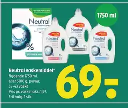 Coop 365 Neutral vaskemiddel tilbud