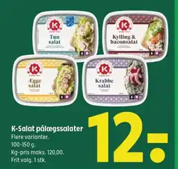 Coop 365 K-Salat pålægssalater tilbud