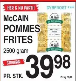 ABC Lavpris McCAIN POMMES FRITES 2500 gram tilbud