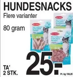 ABC Lavpris HUNDESNACKS 80 GRAM tilbud