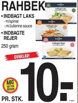 ABC Lavpris RAHBBEK INDBAGT LAKS ELLER INDBAGTE REJER tilbud