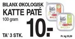 ABC Lavpris BILANX ØKOLOGISK KATTE PATÉ - TA' 3 STK tilbud