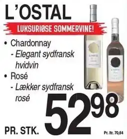 ABC Lavpris L'OSTAL Chardonnay eller Rosé tilbud