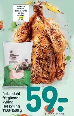 REMA 1000 Rokkedahl fritgående kylling hel kylling tilbud