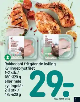 REMA 1000 Rokkedahl fritgående kylling tilbud