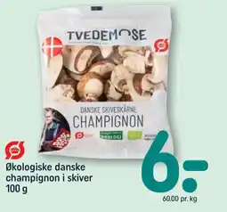 REMA 1000 Økologiske danske champignon i skiver tilbud