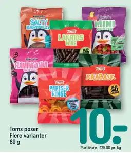 REMA 1000 Toms poser flere varianter tilbud