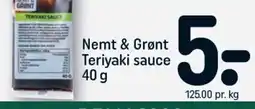 REMA 1000 Nemt & grønt teriyaki sauce tilbud