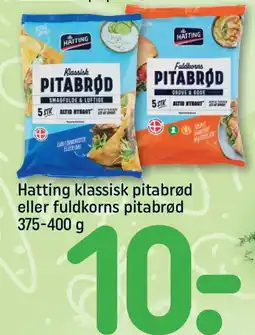 REMA 1000 HATTING Klassisk pitabrød eller fuldkorns pitabrød tilbud