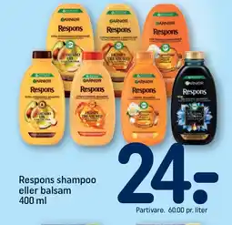 REMA 1000 GARNIER Respons shampoo eller balsam tilbud