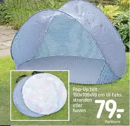 REMA 1000 Pop-up telt 150x100x90 cm til f.eks. stranden eller haven tilbud