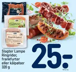 REMA 1000 Slagter lampe ringrider, frankfurter eller kålpølser tilbud