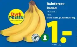 Lidl Rainforest- banan tilbud