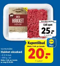Lidl VILSTRUPGÅRD Hakket oksekød tilbud