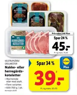 Lidl Nakke- eller herregårds- koteletter tilbud