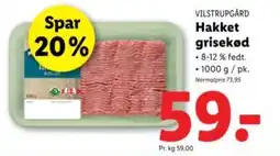 Lidl VILSTRUPGÅRD Hakket grisekød tilbud
