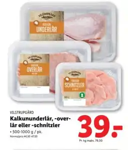 Lidl VILSTRUPGÅRD Kalkununderlår, -over- lår eller -schnitzler tilbud