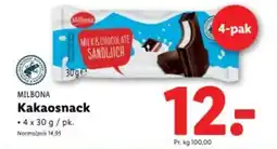 Lidl MILBONA Kakaosnack tilbud