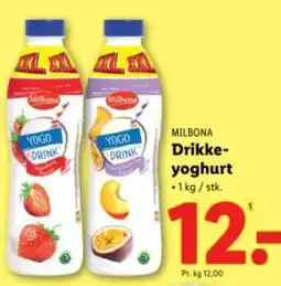 Lidl MILBONA Drikke- yoghurt tilbud