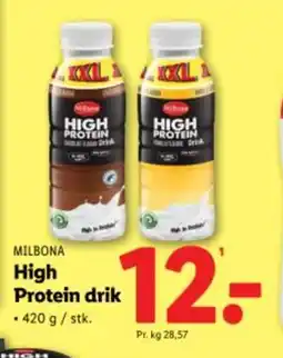 Lidl MILBONA High protein drik tilbud