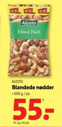 Lidl ALESTO Blandede nødder tilbud