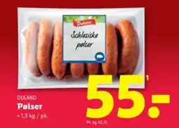 Lidl DULANO Pølser tilbud