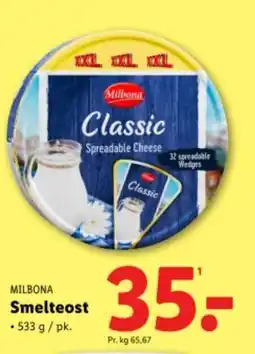 Lidl MILBONA Smelteost tilbud