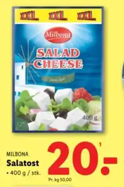 Lidl MILBONA Salatost tilbud