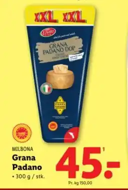 Lidl MILBONA Grana padano tilbud