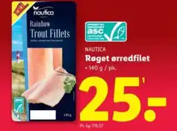 Lidl NAUTICA Røget ørredfilet tilbud