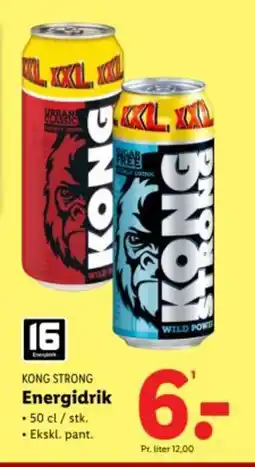 Lidl KONG STRONG Energidrik tilbud