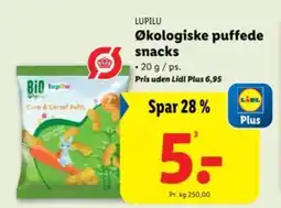Lidl LUPILU Økologiske puffede snacks tilbud