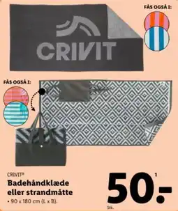Lidl CRIVIT Badehåndklæde eller strandmåtte tilbud