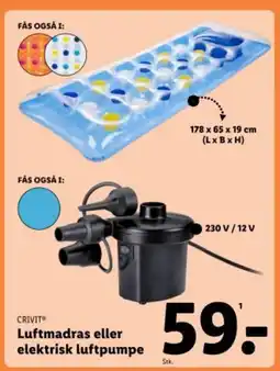 Lidl CRIVIT Luftmadras eller elektrisk luftpumpe tilbud