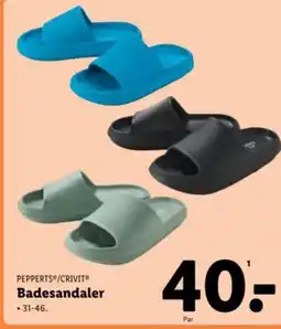 Lidl PEPPERTS/CRIVIT Badesandaler tilbud