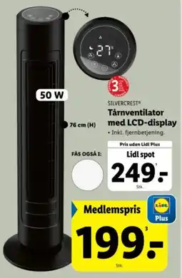 Lidl SILVERCREST Tårnventilator med lcd-display tilbud