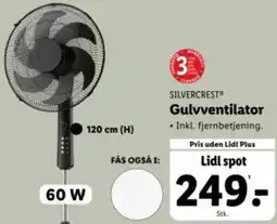 Lidl SILVERCREST Gulvventilator tilbud