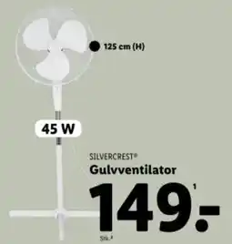 Lidl SILVERCREST Gulvventilator tilbud