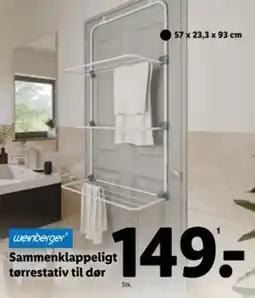 Lidl WEINBERGER Sammenklappeligt tørrestativ til dør tilbud